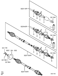 3815A068-F/DRIVE SHAFT RH