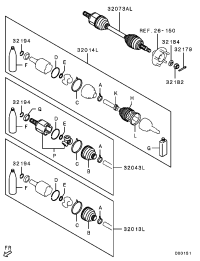 3815A363-SHAFT AS,FR AXLE DRIVE,LH