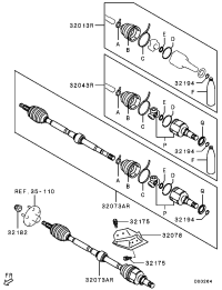 3817A229-Boot kit, fr axle joint, rh