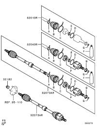 39294W020P-Boot kit, FR joint, rh