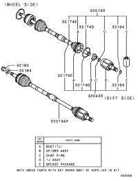 MN110516-BOOT KIT,FR AXLE SHA