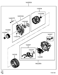 MD611556-SCREW SET,ALTERNATOR INR