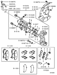 MB858404-CALIPER KIT,FR BRAKE,LH