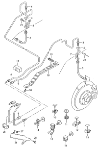 8E0611846C-Bracket, brake hose