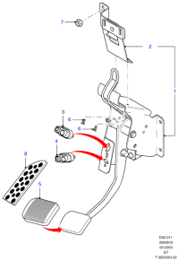 1S712450AP-Pedal assy-brake