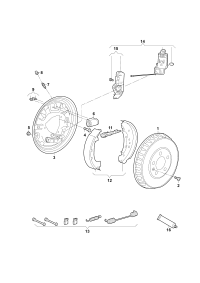 1ED698525A-BRAKE SHOE SET/VW/SEAT/SKODA