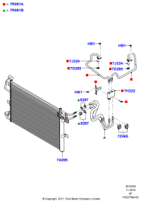 BB5Z7R081B-TRANSMISSION OIL COOLER TUBE ASSEMBLY
