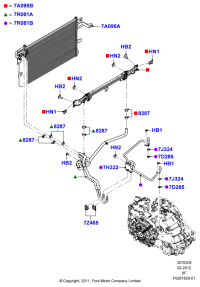 DB5Z7R081S-TRANSMISSION OIL COOLER TUBE ASSEMBLY