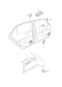 11D959862B-POWER WINDOW SWITCH/PASSAT