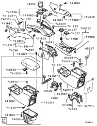 7600A012-ASHTRAY,QTRTRIM