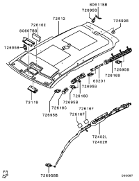 7030A039-MODULE,ROOF RAIL AIR BAG,L