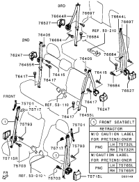 7000D007YB-S/BELT,FR PRE-TENSIO,OTR L