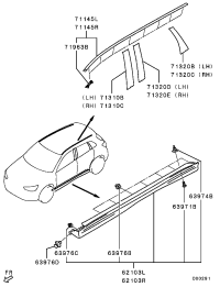 7400A294-MOULDING,DRIP,RH