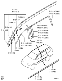 7400A380-MOULDING,DRIP,RH