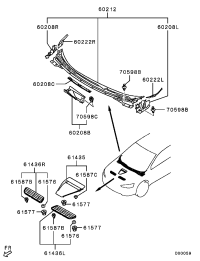 7405A203-COVER,FR DECK GARNISH,LH