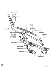 MB881494-COVER,WINDSHIELD WIPER ARM