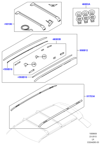 VPLWR0109-Garnish assy-roof rail