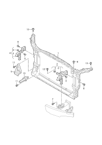 4KG805594-Bracket assy-cowl, w/coolant cooler