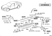 7507550080E0-MOULDING SUB-ASSY, REAR DOOR, OUTSIDE RH