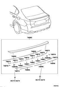 7608530090B0-SPOILER SUB-ASSY, REAR