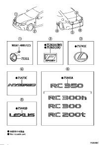 7544124090-PLATE, LUGGAGE COMPARTMENT DOOR NAME, NO.1