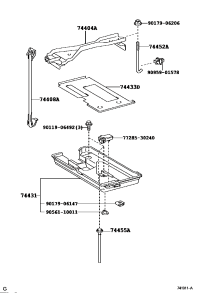 7443353030-SUPPORT, BATTERY TRAY,NO.1