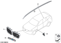 51139501170-SHADOW-LINE RADIATOR GRILLE WITHOUT A CAMERA