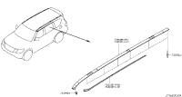 738521LA0A-MOULDING ASSY-R