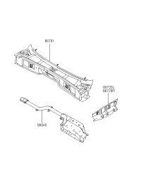66800H1000-CROSSMEMBER ASSY-COWL