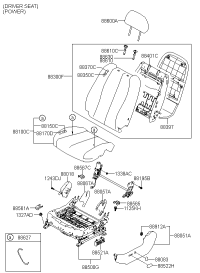 885223K000HZ-KNOB-F/SEAT SLIDE & HEIGHT