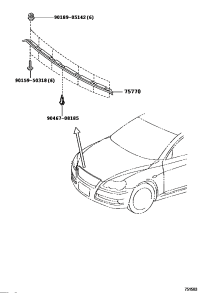 757700P010-MOULDING ASSY HOOD