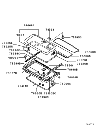 MR523044-STRIKER,SUNROOF LID