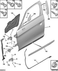 9803398580-Weatherstrip, door, upr