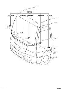 757700S010-MOULDING ASSY HOOD