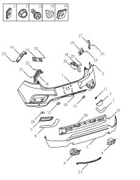 6044007100-BAR, REAR BUMPER