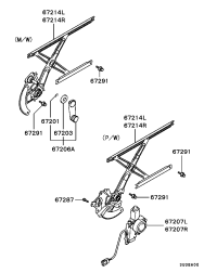 MR380617-REGULATOR,FR DOOR WDO,LH