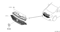 623101JA0B-GRILLE RADIATOR