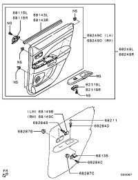5736A450-W/STRIP,RR DOOR BELT,INR L