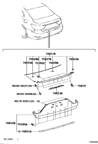 7680150120-GARNISH, LUGGAGE COMPARTMENT DOOR, OUTSIDE