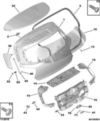 9809874380-DOOR ASSY - BAC