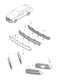 3Y0807639C-GRILLE ASSY-REAR COOLER,OUTLET