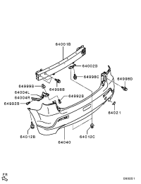 6410B707-BRACKET,RR BUMPER FACE SUP