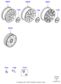 4W1Z1130BA-ORNAMENT,CAR NAME-RE