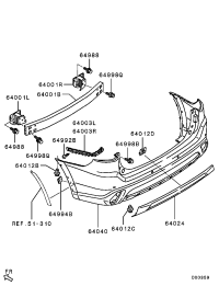 6410D336-BRKT,R/BMPR FACE SID