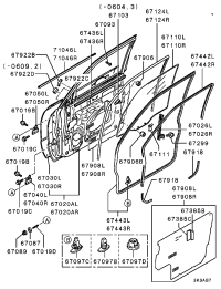 MR436769-SASH,F/DOOR WDO,RR LWR LH
