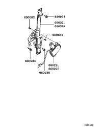 MN117067-REGULATOR,R/DR WINDOW,L