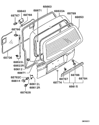 MR181461-GAS SPRING,TAILGATE,LH