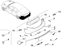 156142350-BAR, REAR BUMPER