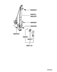 MN167277-REGULATOR,R/DR WINDOW,L