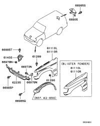 MB835529-OVERFENDER,FR LH